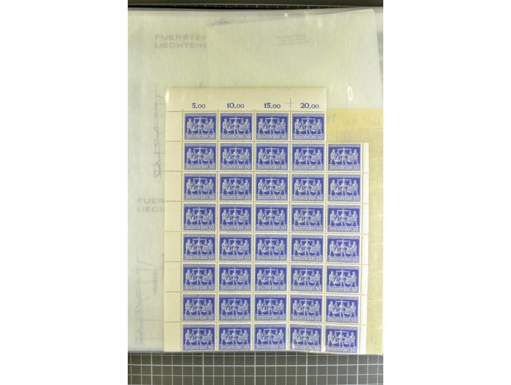 1916/23, sehr umfangreicher Bogenposten Inflation inkl. etwas Bayern mit hunderten von Bogen (vermutlich über 1000) in Mappen