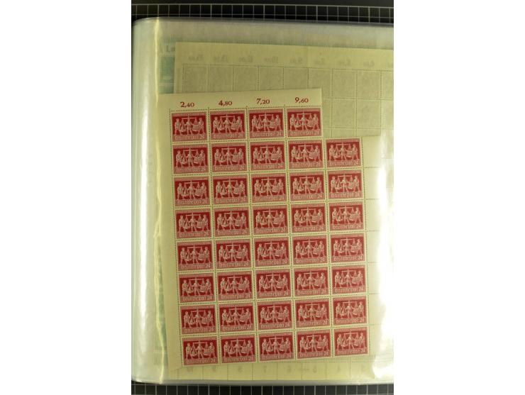 1916/23, sehr umfangreicher Bogenposten Inflation inkl. etwas Bayern mit hunderten von Bogen (vermutlich über 1000) in Mappen