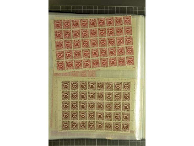 1916/23, sehr umfangreicher Bogenposten Inflation inkl. etwas Bayern mit hunderten von Bogen (vermutlich über 1000) in Mappen