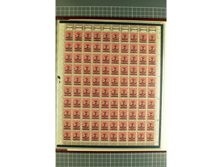 1916/23, sehr umfangreicher Bogenposten Inflation inkl. etwas Bayern mit hunderten von Bogen (vermutlich über 1000) in Mappen