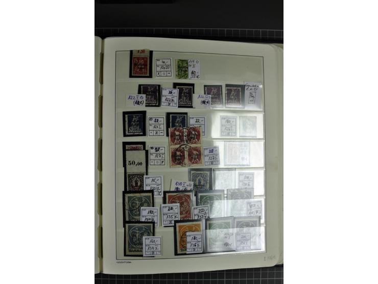 1919/23, Infla-Spezialsammlung, ganz überwiegend gestempelt mit Dienstmarkenteil, dabei viele gute Farben, Plattenfehler, Obe