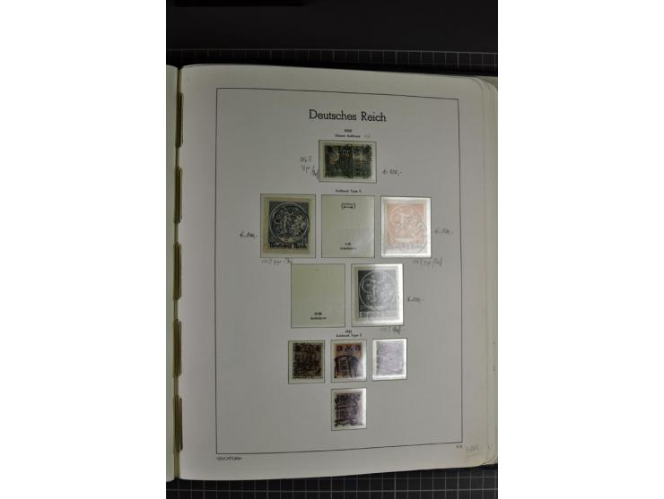 1919/23, Infla-Spezialsammlung, ganz überwiegend gestempelt mit Dienstmarkenteil, dabei viele gute Farben, Plattenfehler, Obe