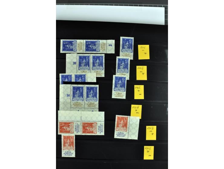  1922/45, postfrischer und gestempelter Posten mit Doubletten