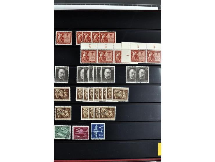  1922/45, postfrischer und gestempelter Posten mit Doubletten
