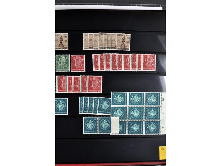  1922/45, postfrischer und gestempelter Posten mit Doubletten