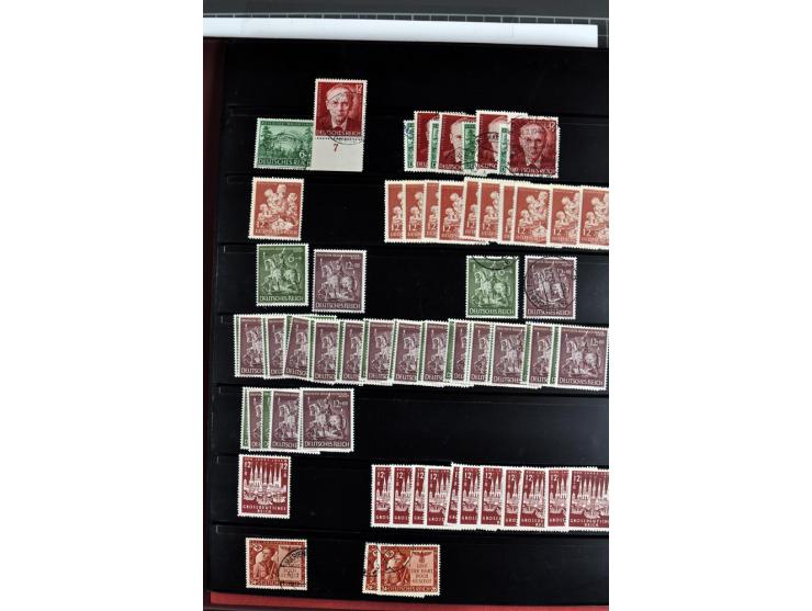 1922/45, postfrischer und gestempelter Posten mit Doubletten