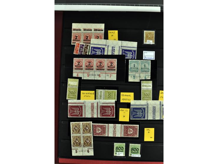  1922/45, postfrischer und gestempelter Posten mit Doubletten