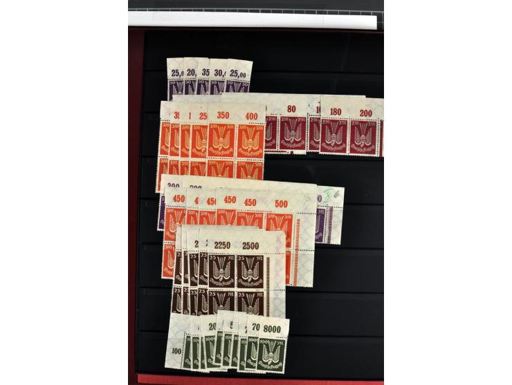  1922/45, postfrischer und gestempelter Posten mit Doubletten