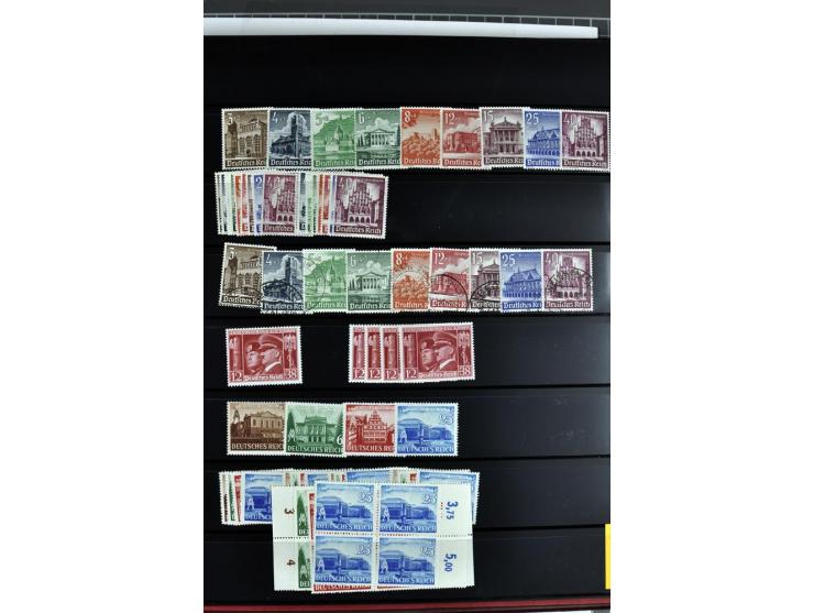  1922/45, postfrischer und gestempelter Posten mit Doubletten