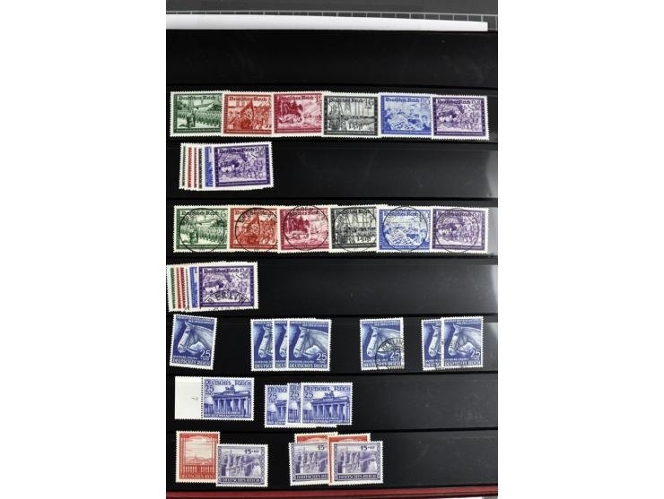  1922/45, postfrischer und gestempelter Posten mit Doubletten
