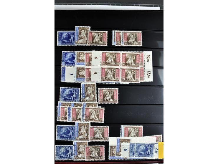  1922/45, postfrischer und gestempelter Posten mit Doubletten