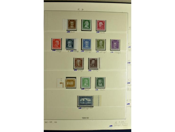 1923/45, sehr gut besetzte 4bändige Sammlung, ganz überwiegend postfrisch, einiges zusätzlich gestempelt; dabei Infla mit Far