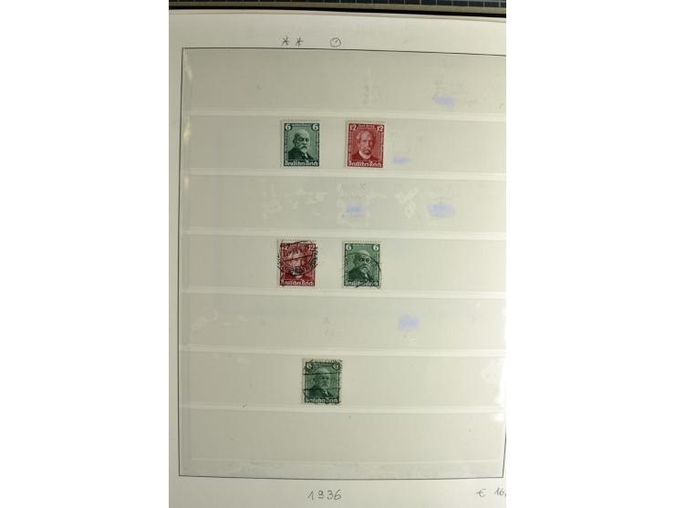 1923/45, sehr gut besetzte 4bändige Sammlung, ganz überwiegend postfrisch, einiges zusätzlich gestempelt; dabei Infla mit Far
