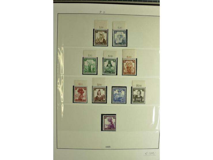1923/45, sehr gut besetzte 4bändige Sammlung, ganz überwiegend postfrisch, einiges zusätzlich gestempelt; dabei Infla mit Far