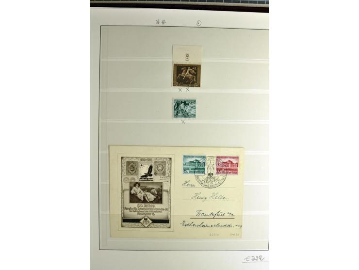 1923/45, sehr gut besetzte 4bändige Sammlung, ganz überwiegend postfrisch, einiges zusätzlich gestempelt; dabei Infla mit Far