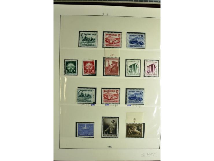 1923/45, sehr gut besetzte 4bändige Sammlung, ganz überwiegend postfrisch, einiges zusätzlich gestempelt; dabei Infla mit Far