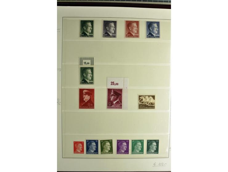 1923/45, sehr gut besetzte 4bändige Sammlung, ganz überwiegend postfrisch, einiges zusätzlich gestempelt; dabei Infla mit Far