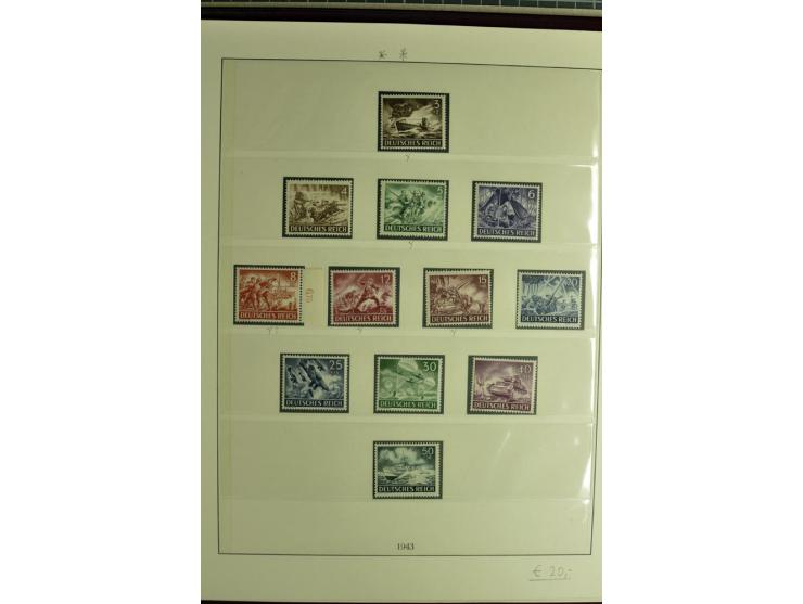 1923/45, sehr gut besetzte 4bändige Sammlung, ganz überwiegend postfrisch, einiges zusätzlich gestempelt; dabei Infla mit Far