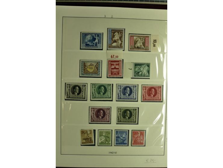 1923/45, sehr gut besetzte 4bändige Sammlung, ganz überwiegend postfrisch, einiges zusätzlich gestempelt; dabei Infla mit Far