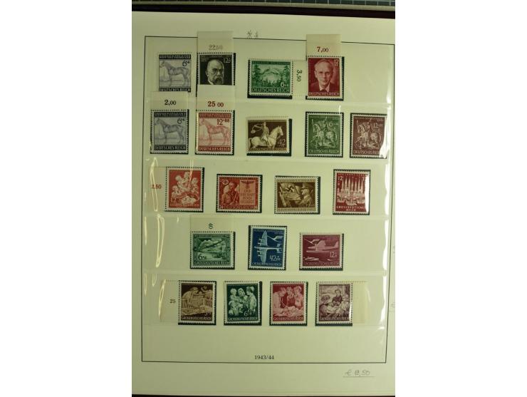 1923/45, sehr gut besetzte 4bändige Sammlung, ganz überwiegend postfrisch, einiges zusätzlich gestempelt; dabei Infla mit Far