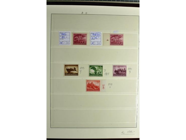 1923/45, sehr gut besetzte 4bändige Sammlung, ganz überwiegend postfrisch, einiges zusätzlich gestempelt; dabei Infla mit Far