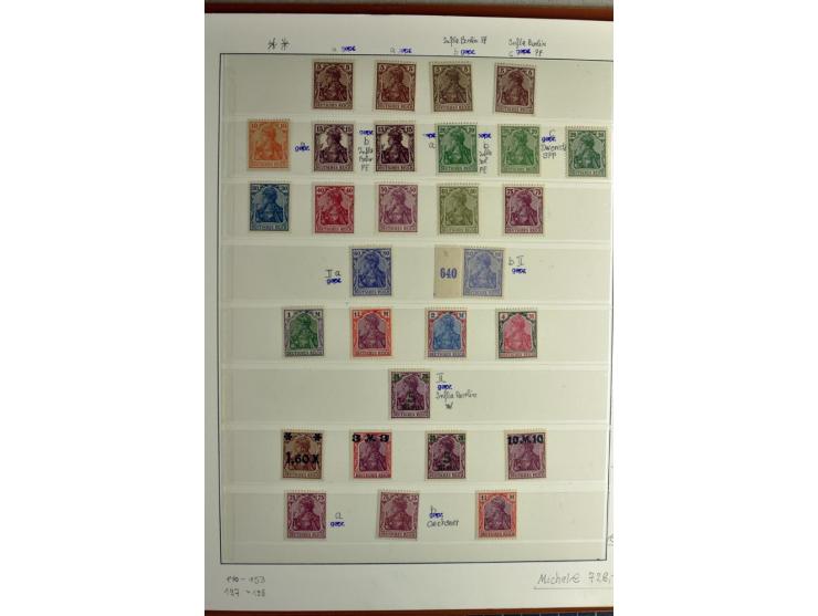 1923/45, sehr gut besetzte 4bändige Sammlung, ganz überwiegend postfrisch, einiges zusätzlich gestempelt; dabei Infla mit Far