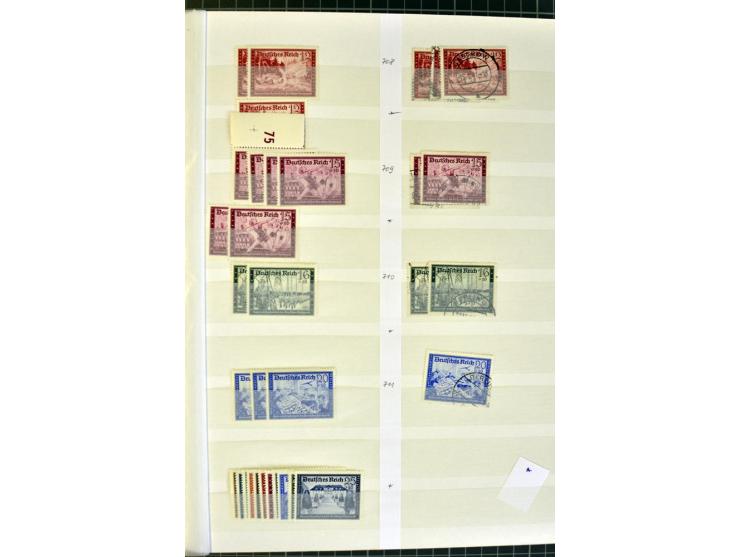  1923/45, postfrischer, ungebrauchter und gestempelter umfangreicher Bestand mit einer Vielzahl guter Werte und Sätze, dazu e