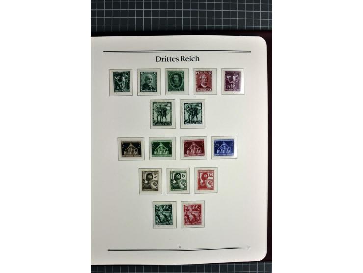 1933/45, in den Hauptnummern bis auf Block 2 (dieser ungebraucht) komplette postfrische Sammlung aus Abo-Bezug, dazu einige B