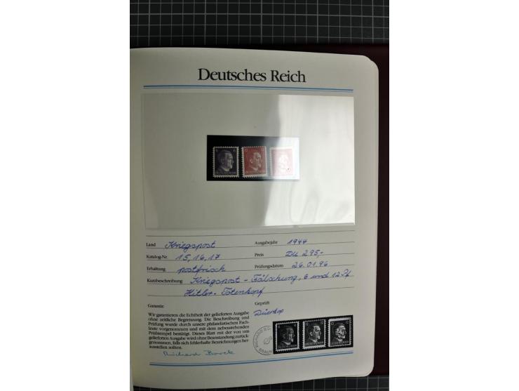 1933/45, in den Hauptnummern bis auf Block 2 (dieser ungebraucht) komplette postfrische Sammlung aus Abo-Bezug, dazu einige B