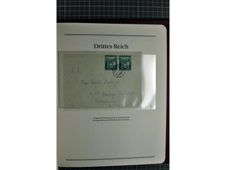 1933/45, in den Hauptnummern bis auf Block 2 (dieser ungebraucht) komplette postfrische Sammlung aus Abo-Bezug, dazu einige B