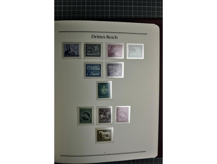 1933/45, in den Hauptnummern bis auf Block 2 (dieser ungebraucht) komplette postfrische Sammlung aus Abo-Bezug, dazu einige B