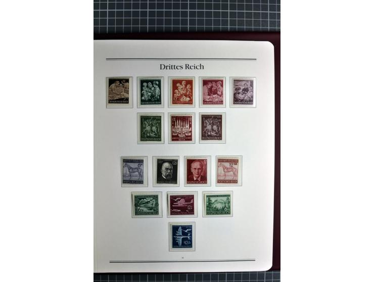 1933/45, in den Hauptnummern bis auf Block 2 (dieser ungebraucht) komplette postfrische Sammlung aus Abo-Bezug, dazu einige B