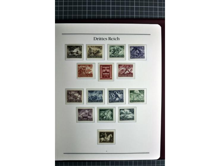 1933/45, in den Hauptnummern bis auf Block 2 (dieser ungebraucht) komplette postfrische Sammlung aus Abo-Bezug, dazu einige B