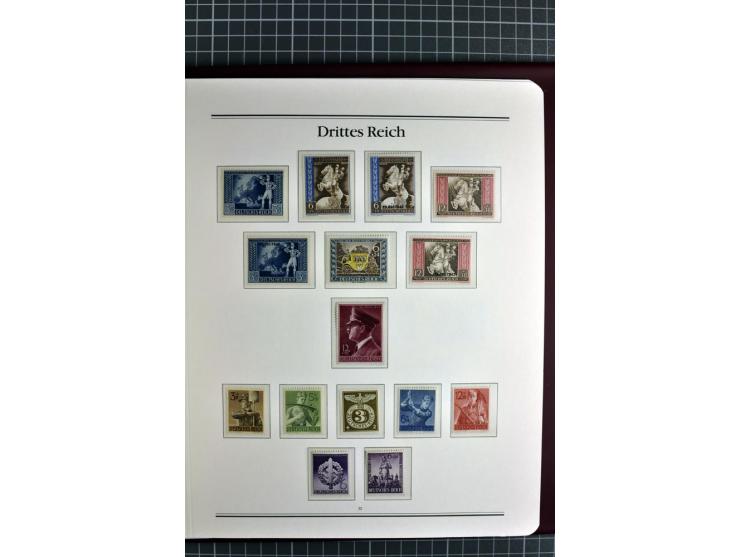 1933/45, in den Hauptnummern bis auf Block 2 (dieser ungebraucht) komplette postfrische Sammlung aus Abo-Bezug, dazu einige B