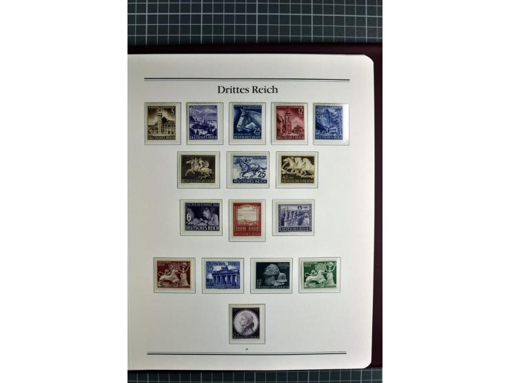 1933/45, in den Hauptnummern bis auf Block 2 (dieser ungebraucht) komplette postfrische Sammlung aus Abo-Bezug, dazu einige B