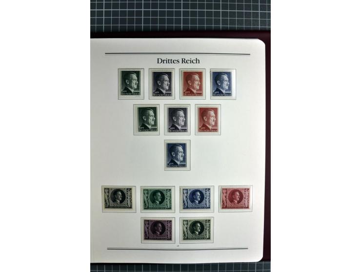 1933/45, in den Hauptnummern bis auf Block 2 (dieser ungebraucht) komplette postfrische Sammlung aus Abo-Bezug, dazu einige B