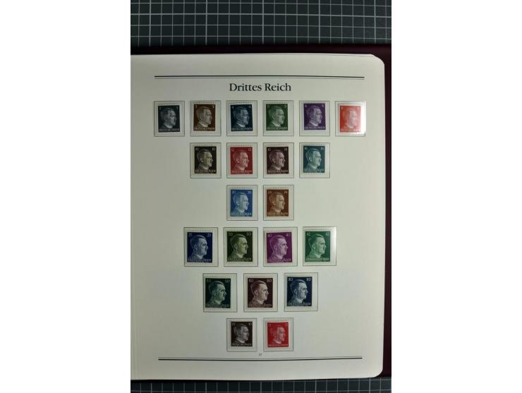 1933/45, in den Hauptnummern bis auf Block 2 (dieser ungebraucht) komplette postfrische Sammlung aus Abo-Bezug, dazu einige B