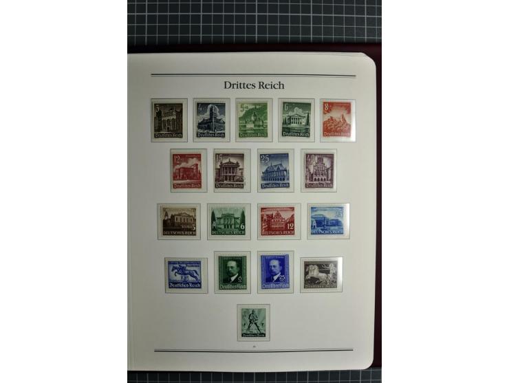 1933/45, in den Hauptnummern bis auf Block 2 (dieser ungebraucht) komplette postfrische Sammlung aus Abo-Bezug, dazu einige B