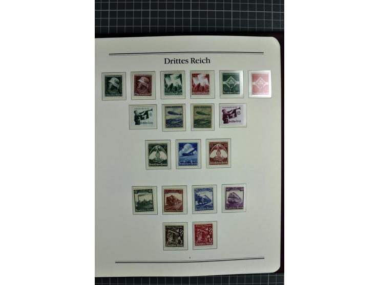 1933/45, in den Hauptnummern bis auf Block 2 (dieser ungebraucht) komplette postfrische Sammlung aus Abo-Bezug, dazu einige B
