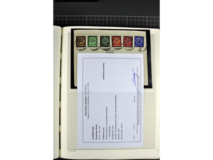 1933/45, gestempelte etwas spezialisierte Sammlung in den Hauptnummern kpl., sauber im LT-Vordruckalbum mit Chicagofahrt kpl.