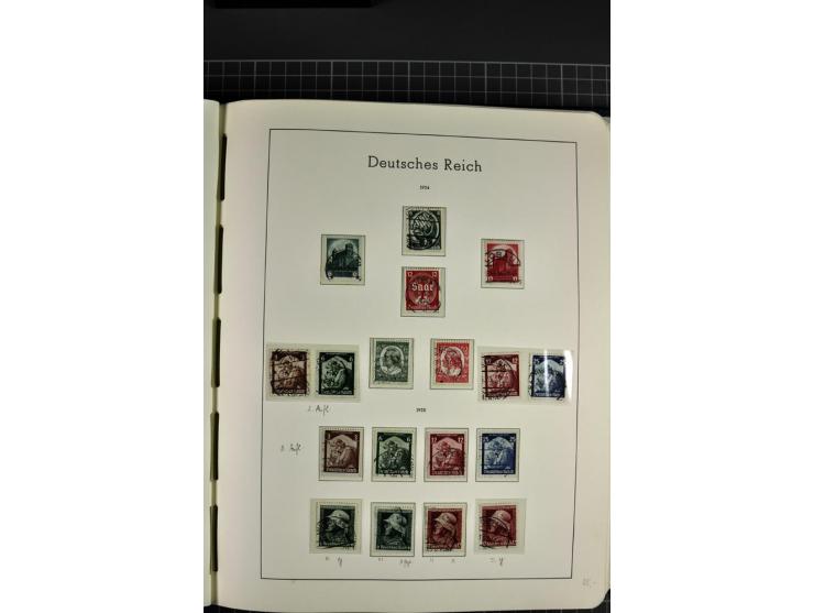 1933/45, gestempelte etwas spezialisierte Sammlung in den Hauptnummern kpl., sauber im LT-Vordruckalbum mit Chicagofahrt kpl.