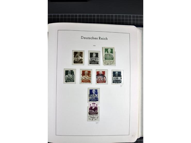 1933/45, gestempelte etwas spezialisierte Sammlung in den Hauptnummern kpl., sauber im LT-Vordruckalbum mit Chicagofahrt kpl.