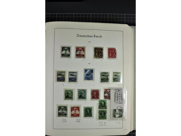 1933/45, gestempelte etwas spezialisierte Sammlung in den Hauptnummern kpl., sauber im LT-Vordruckalbum mit Chicagofahrt kpl.