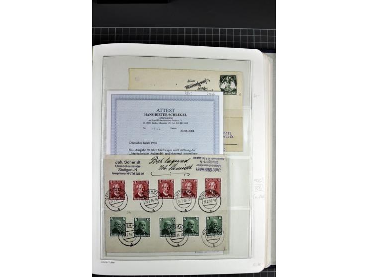 1933/45, gestempelte etwas spezialisierte Sammlung in den Hauptnummern kpl., sauber im LT-Vordruckalbum mit Chicagofahrt kpl.