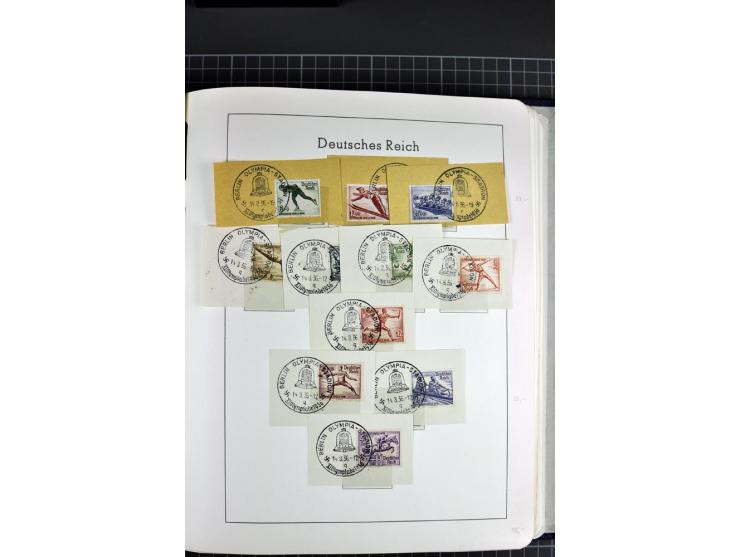 1933/45, gestempelte etwas spezialisierte Sammlung in den Hauptnummern kpl., sauber im LT-Vordruckalbum mit Chicagofahrt kpl.