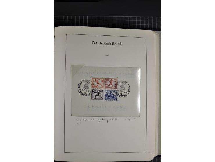 1933/45, gestempelte etwas spezialisierte Sammlung in den Hauptnummern kpl., sauber im LT-Vordruckalbum mit Chicagofahrt kpl.