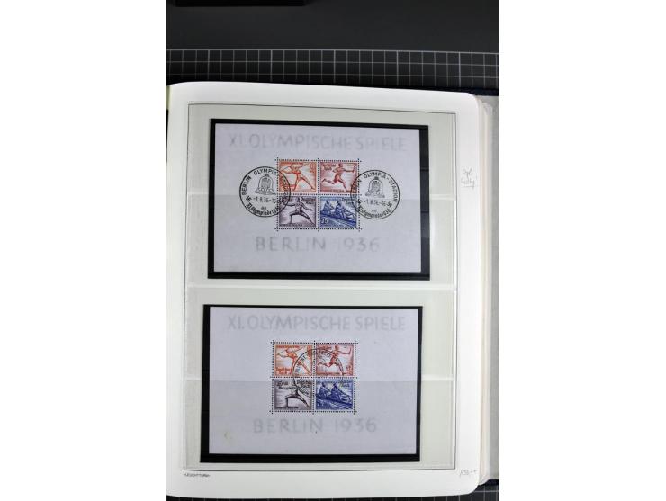 1933/45, gestempelte etwas spezialisierte Sammlung in den Hauptnummern kpl., sauber im LT-Vordruckalbum mit Chicagofahrt kpl.