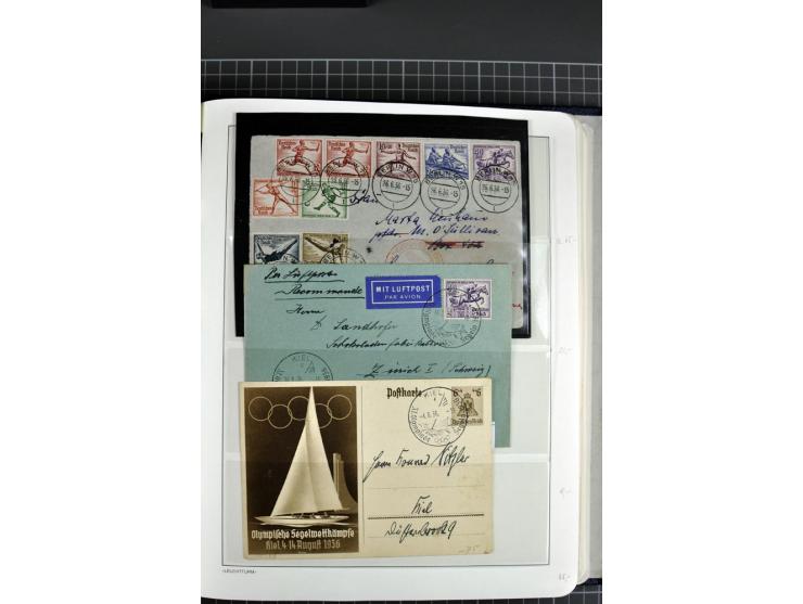 1933/45, gestempelte etwas spezialisierte Sammlung in den Hauptnummern kpl., sauber im LT-Vordruckalbum mit Chicagofahrt kpl.