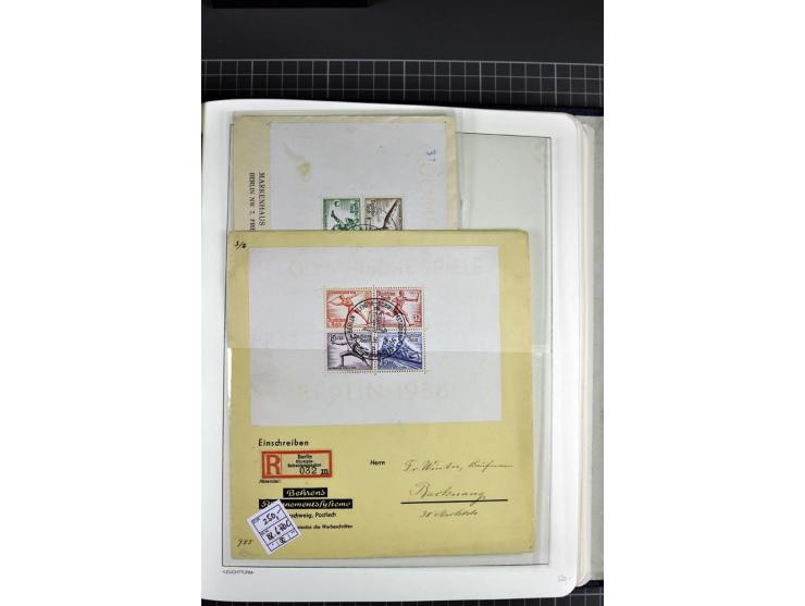 1933/45, gestempelte etwas spezialisierte Sammlung in den Hauptnummern kpl., sauber im LT-Vordruckalbum mit Chicagofahrt kpl.