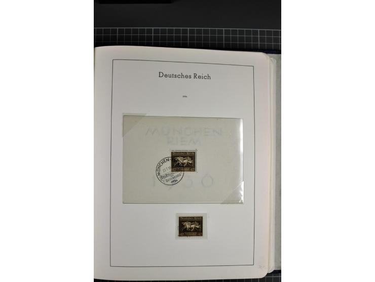 1933/45, gestempelte etwas spezialisierte Sammlung in den Hauptnummern kpl., sauber im LT-Vordruckalbum mit Chicagofahrt kpl.